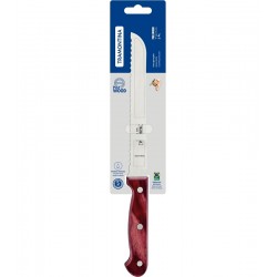 Faca Para Pão 7" Tramontina Polywood Com Lâmina Em Aço Inox E Cabo De Madeira Tratada